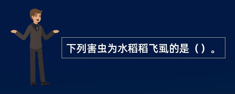 下列害虫为水稻稻飞虱的是（）。