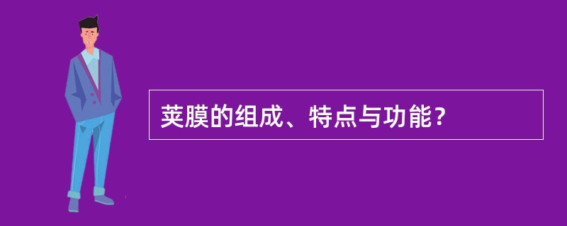 荚膜的组成、特点与功能？