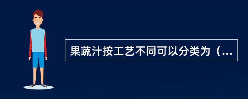 果蔬汁按工艺不同可以分类为（）、混浊汁和浓缩汁。