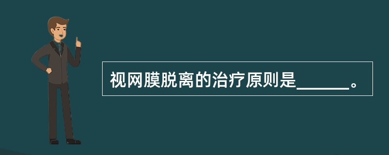 视网膜脱离的治疗原则是______。