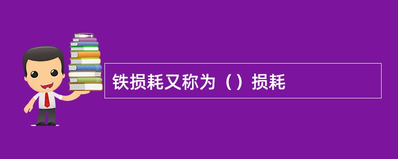 铁损耗又称为（）损耗