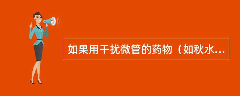 如果用干扰微管的药物（如秋水仙素）处理细胞，会产生什么样的结果（）