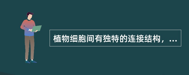 植物细胞间有独特的连接结构，称为胞间连丝，其结构（）