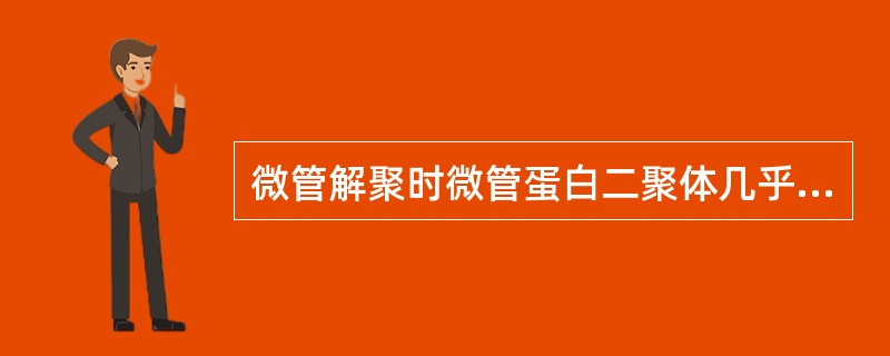 微管解聚时微管蛋白二聚体几乎同时从微管上脱落下来，从而使微管迅速崩解。