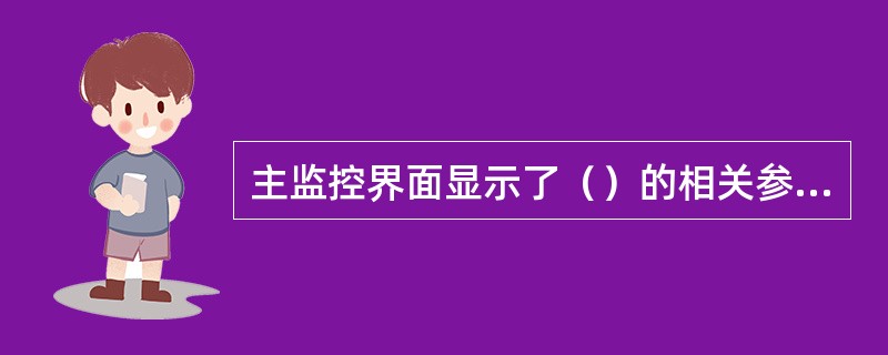 主监控界面显示了（）的相关参数。