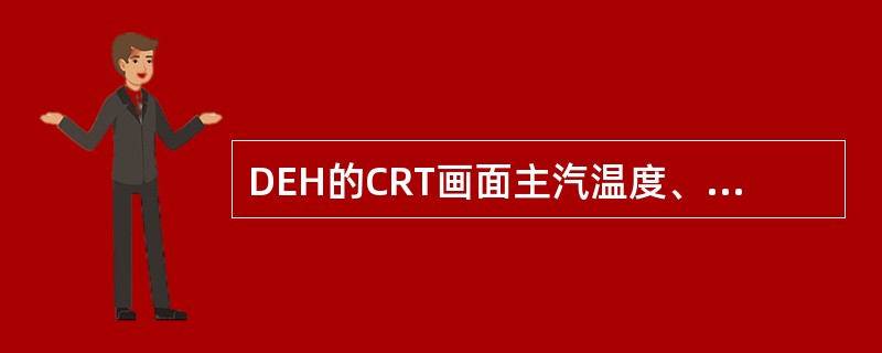 DEH的CRT画面主汽温度、再热汽温、主汽压力的测点取自何处？