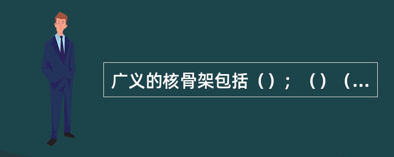 广义的核骨架包括（）；（）（或核纤层-核孔复合体结构体系），以及染色体骨架。