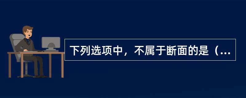 下列选项中，不属于断面的是（）剖面图。