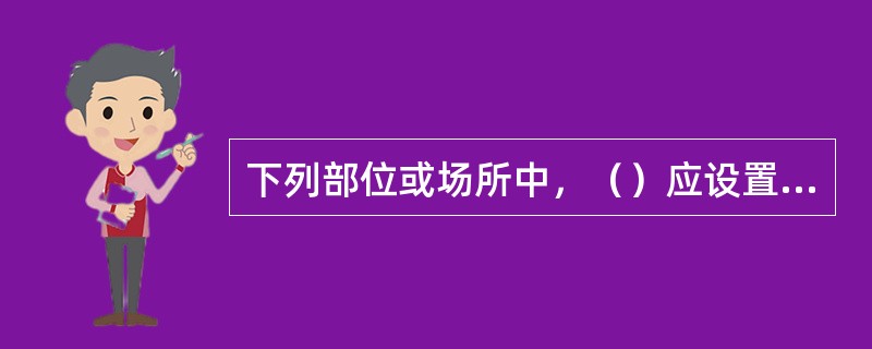 下列部位或场所中，（）应设置消防应急照明灯。