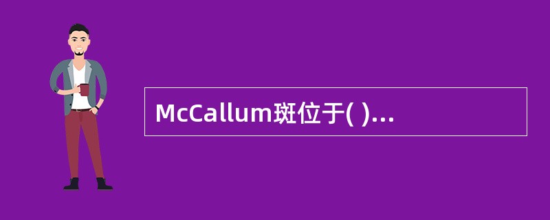 McCallum斑位于( )A、右心房内膜B、左心房内膜C、右心室内膜D、左心室