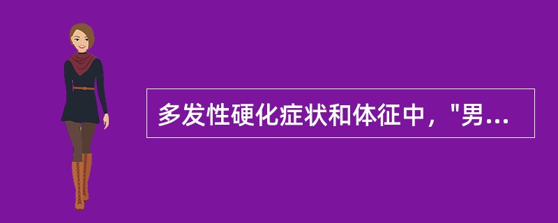 多发性硬化症状和体征中，"男性引起阳痿，女性出现生殖器官感觉消失。晚期可发生大小