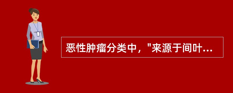 恶性肿瘤分类中，"来源于间叶组织的恶性肿瘤"属于