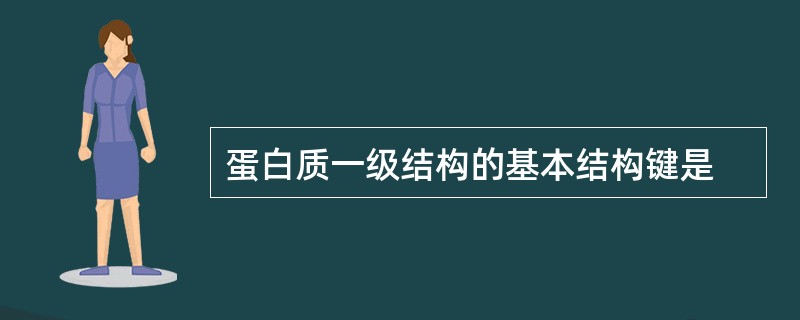 蛋白质一级结构的基本结构键是