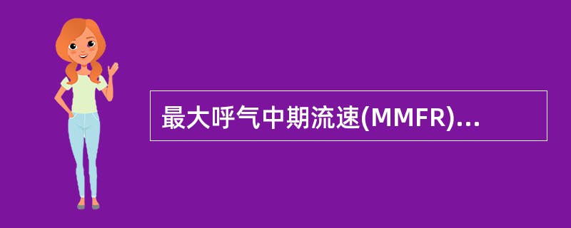 最大呼气中期流速(MMFR)显著下降最为提示