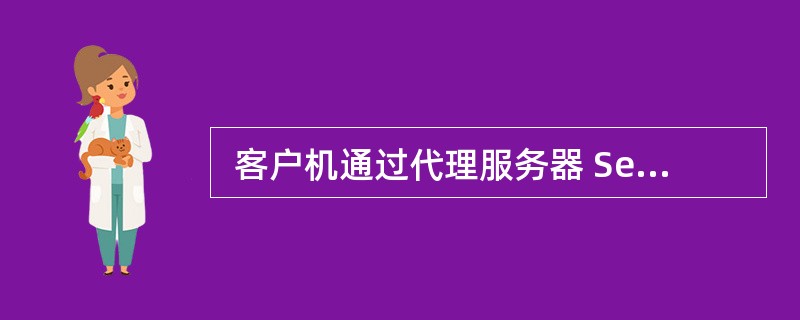  客户机通过代理服务器 Server 访问Internet 的连接方式如下图所