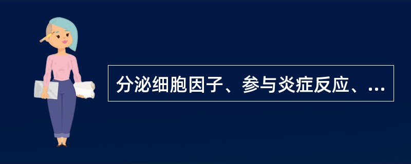 分泌细胞因子、参与炎症反应、组织修复等的细胞是