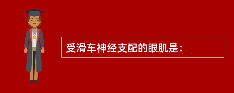 受滑车神经支配的眼肌是：