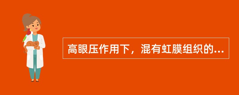 高眼压作用下，混有虹膜组织的角膜瘢痕易形成什么