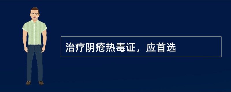 治疗阴疮热毒证，应首选