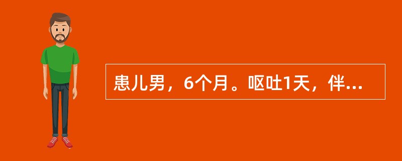 患儿男，6个月。呕吐1天，伴阵发性哭闹，大便呈果酱样，腹部扪及腊肠样块物