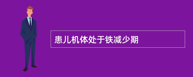 患儿机体处于铁减少期