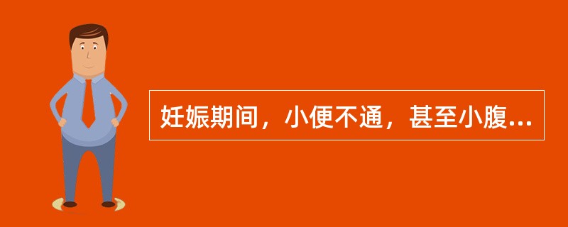 妊娠期间，小便不通，甚至小腹胀急疼痛，心烦不得卧，称为A、转胞B、子烦C、子悬D