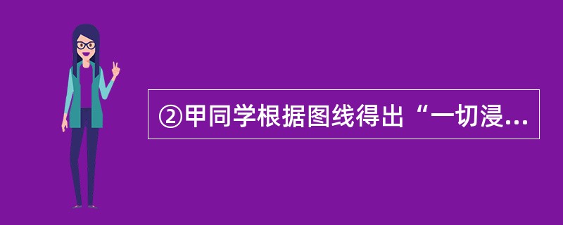 ②甲同学根据图线得出“一切浸没在水中的物体所受的浮力皆相等”的结论乙同学根据表2