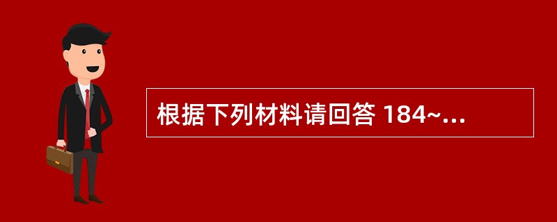 根据下列材料请回答 184~186 题:(共用题干)患者,男性,28岁,头颅为高