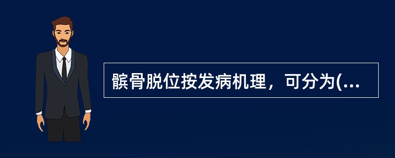 髌骨脱位按发病机理，可分为( )。A、外侧脱位与内侧脱位B、急性脱位和复发性脱位