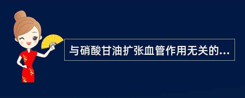 与硝酸甘油扩张血管作用无关的不良反应为A、搏动性头痛B、眼内压升高C、体位性低血