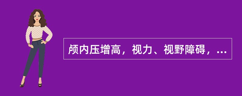 颅内压增高，视力、视野障碍，下丘脑功能障碍及内分泌功能亢进的是