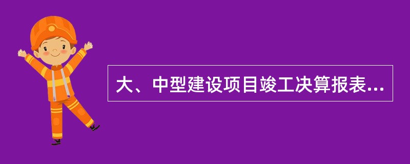 大、中型建设项目竣工决算报表包括( )。