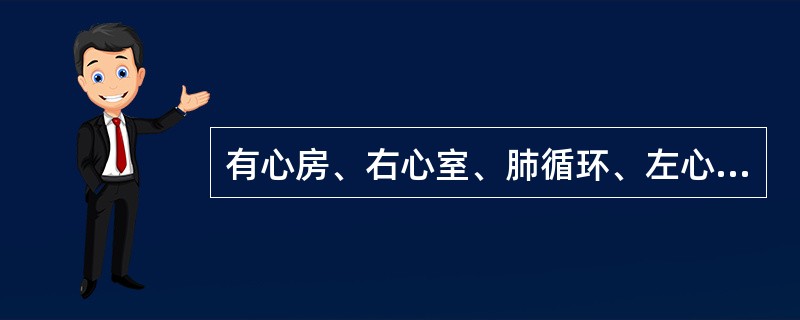 有心房、右心室、肺循环、左心房血流量增多,而左心室、体循环血流量减少,这是下述哪