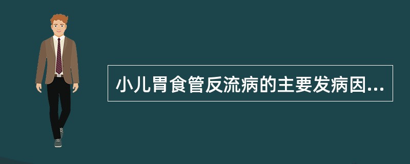 小儿胃食管反流病的主要发病因素是A、下食管括约肌张力低B、食管、胃夹角大C、幽门