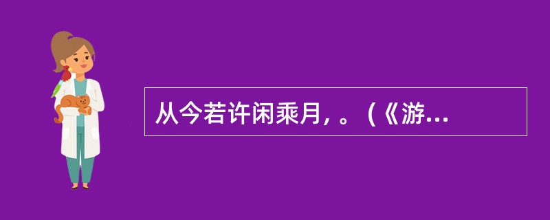 从今若许闲乘月, 。 (《游山西村》)