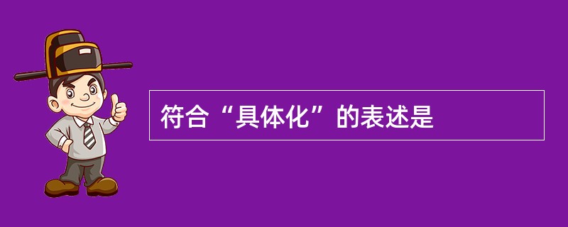 符合“具体化”的表述是