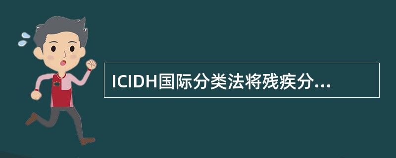 ICIDH国际分类法将残疾分为三类，即 ( )A、病损、失能、残障B、轻度、中度