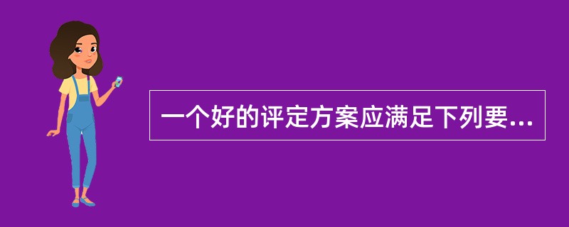 一个好的评定方案应满足下列要求A、信度、效度B、信度、效度、灵敏度C、信度、灵敏