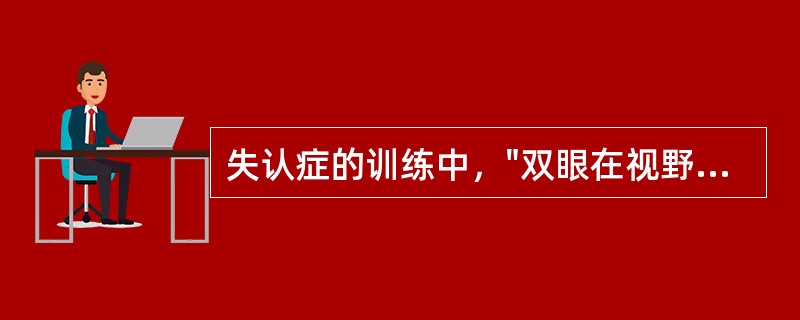 失认症的训练中，"双眼在视野范围内不断变换注视点、寻找并追踪目标的能力训练"属于