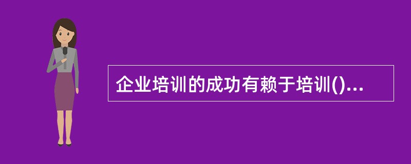 企业培训的成功有赖于培训()的指导与规范。