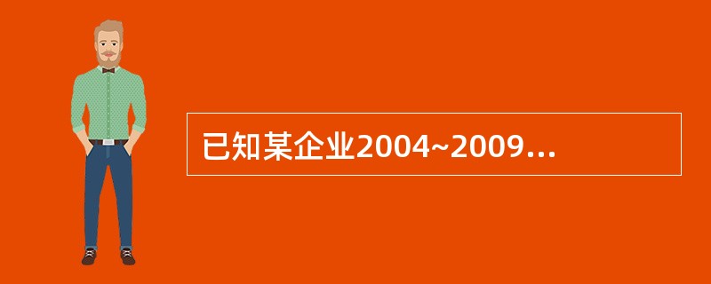 已知某企业2004~2009年期间工业总产出资料,如表5—2所示。根据以上材料请