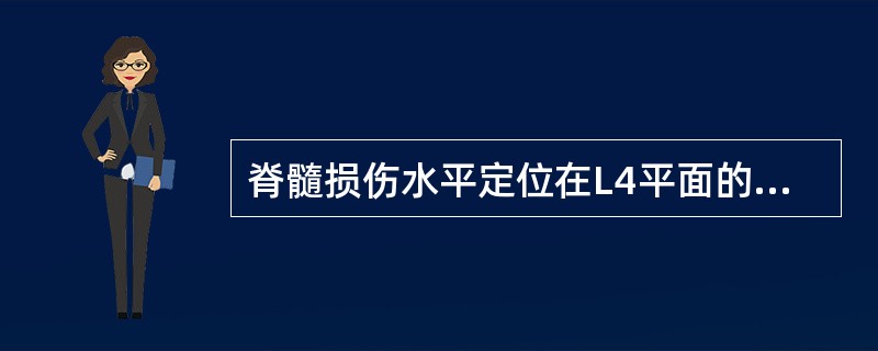 脊髓损伤水平定位在L4平面的关键肌为A、屈髋肌（髂腰肌）B、伸膝肌（股四头肌）C