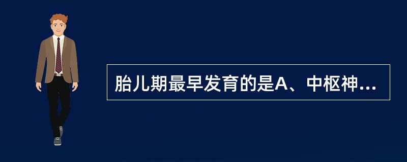 胎儿期最早发育的是A、中枢神经系统B、骨骼系统C、循环系统D、泌尿系统E、呼吸系