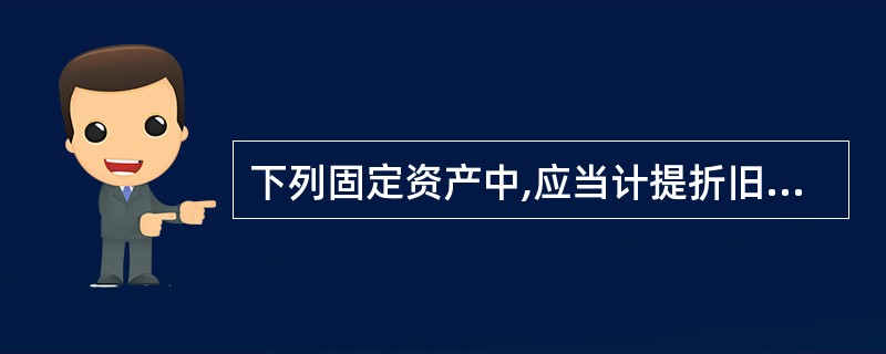 下列固定资产中,应当计提折旧的是( )。