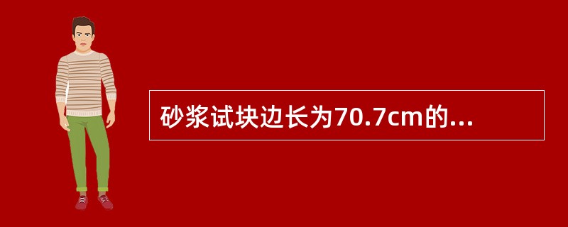 砂浆试块边长为70.7cm的正方体试件,一组砂浆试块有( )块。