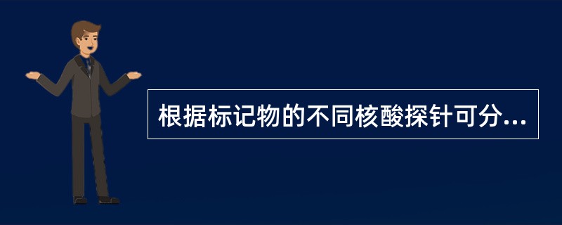 根据标记物的不同核酸探针可分为( )。A、碱性磷酸酶探针和辣根过氧化物酶探针B、