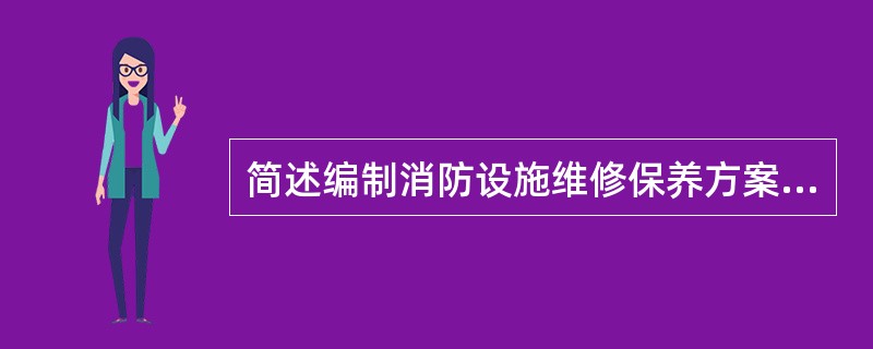 简述编制消防设施维修保养方案的主要依据有哪些。
