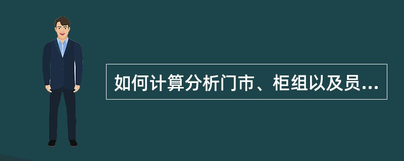 如何计算分析门市、柜组以及员工个人工作业绩、经营成果和利益分配？