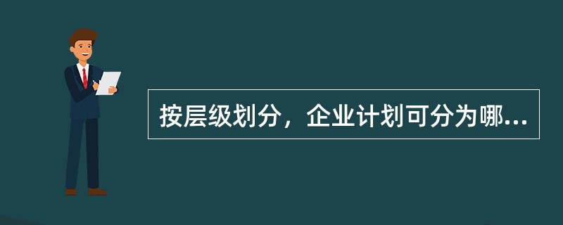 按层级划分，企业计划可分为哪两类？