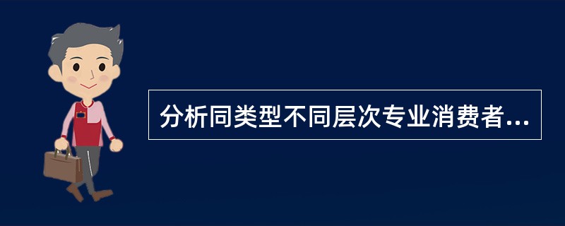 分析同类型不同层次专业消费者自身特点时应从哪几个方面入手？